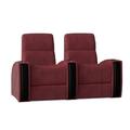 Red Barrel Studio® Chrysander Home Theater Row Seating (Row of 2) redMicrofiber/Microsuede | 43.5 H x 70.5 W x 38.5 D in | Wayfair