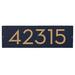 Montague Metal Products Inc. Floating Modern 4" Number Horizontal Address Plaque (5 Digits) Metal in Blue | 6 H x 19.75 W x 1 D in | Wayfair