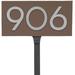 Montague Metal Products Inc. Floating 1-Line Lawn Address Sign Metal in Brown | 6 H x 12.5 W x 1 D in | Wayfair HMP-043-L-S-S