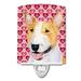 Caroline's Treasures Keeshond Hearts Love & Valentines Day Portrait Ceramic Night Light Ceramic in Pink | 4 H x 6 W x 3 D in | Wayfair SS4496CNL