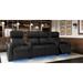 Latitude Run® Home Theater Row Seating (Row of 4) Microfiber/Microsuede in Gray | 43 H x 119.5 W x 39.5 D in | Wayfair