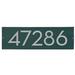 Montague Metal Products Inc. Floating Modern 4" Number Horizontal Address Plaque (5 Digits) Metal in Green | 6 H x 19.75 W x 1 D in | Wayfair