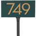 Montague Metal Products Inc. Floating 1-Line Lawn Address Sign Metal in Green | 6 H x 12.5 W x 1 D in | Wayfair HMP-043-L-HG-G