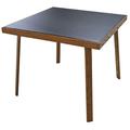 Kestell Furniture 35" 4 - Player Oak Card Table Vinyl | 29.5 H x 35 W x 35 D in | Wayfair O-35-V-Black Vinyl/Spanish Oak
