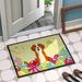 The Holiday Aisle® Saroyan English Foxhound 27 in. x 18 in. Non-Slip Outdoor Door Mat Synthetics | 24"Lx36"W | Wayfair