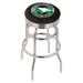 Holland Bar Stool NCAA Bar & Counter Stool Plastic/Acrylic/Leather/Metal/Faux leather in Gray | 30 H x 18 W x 18 D in | Wayfair L7C3C30NorDak