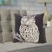 Ivy Bronx Galvan Outdoor Square Pillow Cover & Insert Polyester/Polyfill blend in White/Black | 26 H x 26 W x 7 D in | Wayfair