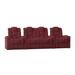 Latitude Run® Premium Home Theater Row Seating (Row of 4) Microfiber/Microsuede in Red | 43 H x 128 W x 40 D in | Wayfair