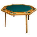 Kestell Furniture 52" 8 - Player Oak Poker Table Felt | 29.5 H x 52 W x 48 D in | Wayfair O-48-F-Bottle Green Felt/Fruitwood/Walnut