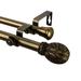 Fleur De Lis Living Gravesend Corner Window Double Curtain Rod & Hardware Set in Yellow | 1.7 H x 96 W x 6.38 D in | Wayfair