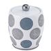 Ebern Designs Aly Dotted Circles Shower Storage Jar Resin in Blue/Gray/White | 4.84 H x 3.74 W x 3.74 D in | Wayfair