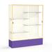 Ghent Spirit Series Floor Display Case Metal in Yellow/Indigo | 72 H x 60 W x 16 D in | Wayfair 375PB-GD-PE