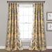 Botanical Garden Room Darkening Window Curtain Panels Yellow 52X84 Set - Half Moon 16T004099