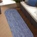 Blue 24 W in Area Rug - Highland Dunes Ulmer Braided Reversible Two-Tone Indoor Outdoor Runner or Area Rug, Polypropylene | Wayfair