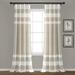 Cape Cod Stripe Yarn Dyed Cotton Window Curtain Panels Taupe 40X84 Set - Lush Decor 16T004543