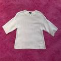 J. Crew Sweaters | Jcrew White Short Sleeve Sweater | Color: White | Size: M