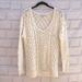 American Eagle Outfitters Sweaters | Aeo Cream Knit Sweater Long Sleeve | Color: Cream/White | Size: S
