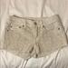 American Eagle Outfitters Shorts | Ae Cream Lace Jean Shorts | Color: Cream | Size: 2
