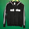 Adidas Jackets & Coats | Adidas Embroidered Logo Hoodie | Color: Black/Gray | Size: M