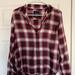 American Eagle Outfitters Tops | American Eagle Flannel | Color: Pink/White | Size: S