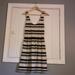 J. Crew Dresses | J.Crew Striped Dress With Back Button Accent | Color: Black/Cream | Size: Xs