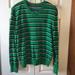 American Eagle Outfitters Sweaters | American Eagle Green Striped V-Neck. Med | Color: Green/White | Size: M