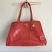 Coach Bags | Coach Patent Leather Stitched Framed Carryall | Color: Orange/Red | Size: Os