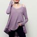 Free People Sweaters | Free People Small Moonshine Cold Shoulder Sweater | Color: Purple | Size: S