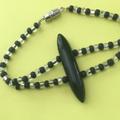 Anthropologie Jewelry | Anthropologie Murano Glass Black Crystal Bracelet | Color: Black | Size: Os