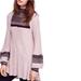 Free People Dresses | Free People Snow Day Thermal Dress | Color: Cream/Purple | Size: Xs