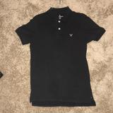 American Eagle Outfitters Shirts | American Eagle Short Sleeve Polo | Color: Black/Gray | Size: S