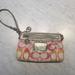 Coach Bags | Coach Poppy Wristlet Purse | Color: Cream/Pink | Size: Os