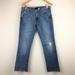 J. Crew Jeans | J. Crew Destroyed Bootleg Jeans 6 Short | Color: Blue | Size: 6p