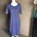 Lularoe Dresses | Lularoe Blue And Red Julia Dress Size L | Color: Blue/Red | Size: L