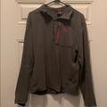 The North Face Jackets & Coats | Charcoal And Red Fleece North Face Jacket | Color: Gray/Red | Size: M