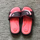 Under Armour Shoes | Girls Neon Pink Under Armour Slides | Color: Black/Pink | Size: 3(Girls)