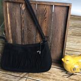 Nine West Bags | Nine West Black Suede Fringe Purse | Color: Black | Size: Os