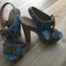 Gucci Shoes | Gucci High Heels | Color: Blue/White | Size: 7