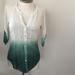 Anthropologie Tops | Anthropologie Tiny Green Ombre Button Down Top | Color: Green/White | Size: Xs