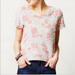 Anthropologie Tops | Anthro { Postmark } Terry Boucher Floral Top Sz M | Color: Gray/White | Size: M