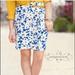 Anthropologie Skirts | Anthropologie Odille Silk Floral Skirt Xs 0 Blue | Color: Blue/White | Size: 0