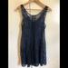 Free People Dresses | Free People Navy Lace Tank Dress | Color: Blue | Size: Xs