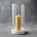 Anthropologie Other | Marble-Based Cylinder Hurricane From Anthropologie | Color: Tan | Size: Os