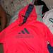 Adidas Tops | Adidas Neon Hoodie | Color: Gray/Pink | Size: L