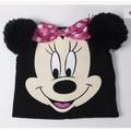 Disney Other | Disney Minnie Mouse Girls' Pom Pom Beanie Black | Color: Black | Size: Osbb