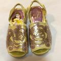 Disney Shoes | Disney Store Princess Belle Dress Up Shoes 7/8 | Color: Gold/Yellow | Size: 7.5g