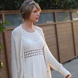 Free People Dresses | Free People Lace Daisy Cut Out Dress | Color: Silver/White | Size: 8