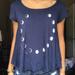 American Eagle Outfitters Tops | Moon Phases T Shirt | Color: Blue | Size: Xs