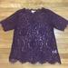 Anthropologie Tops | Anthropologie - Nwot Elysian Lace Top - Plum | Color: Purple | Size: S