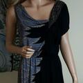 Free People Dresses | Free People Angel Wing Beaded Dress, Sz M | Color: Black/Silver | Size: M